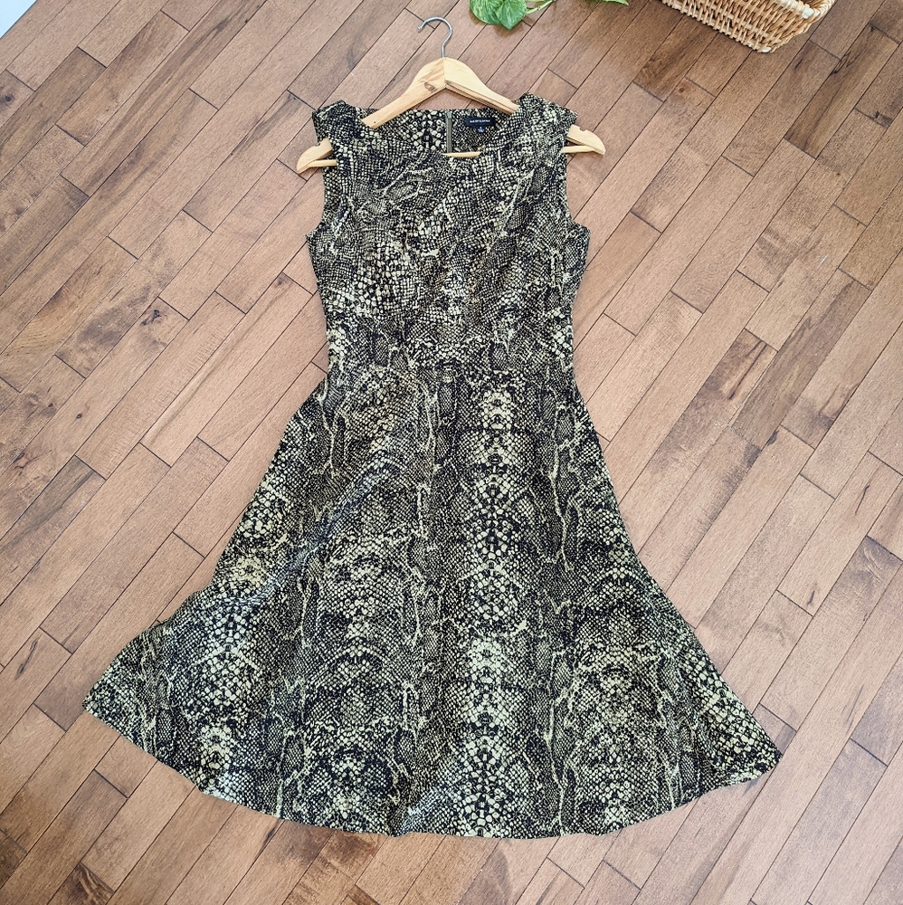 SAKS Fifth Avenue Snakeskin Print Fall Dress